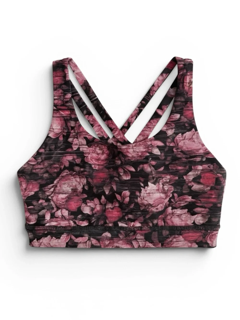 Lululemon Energy Nulux Sports Bra Peony Floral Yoga Gym Running Workout Size 4
